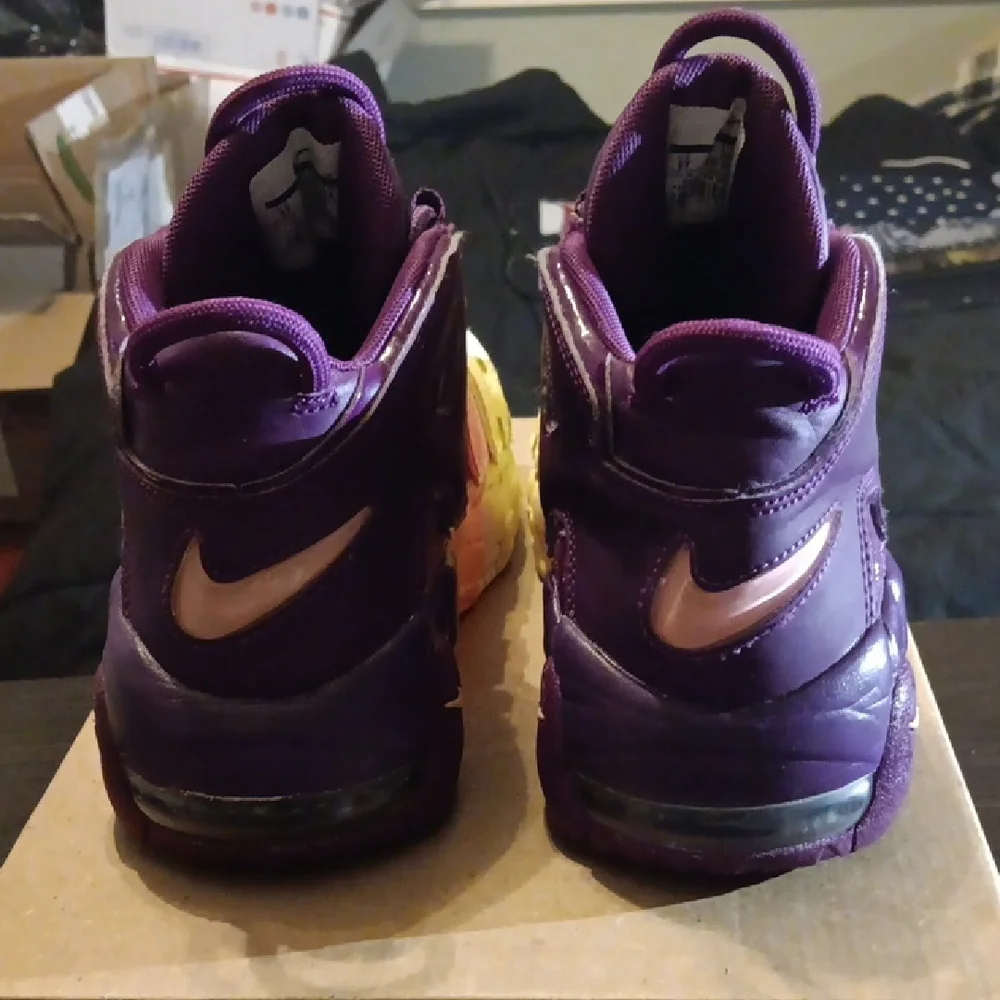 Nike Air More Uptempo (GS) Rare "Lucky Charmes" (2018) Men 6Y Women 7.5 EUC - Picture 5 of 9